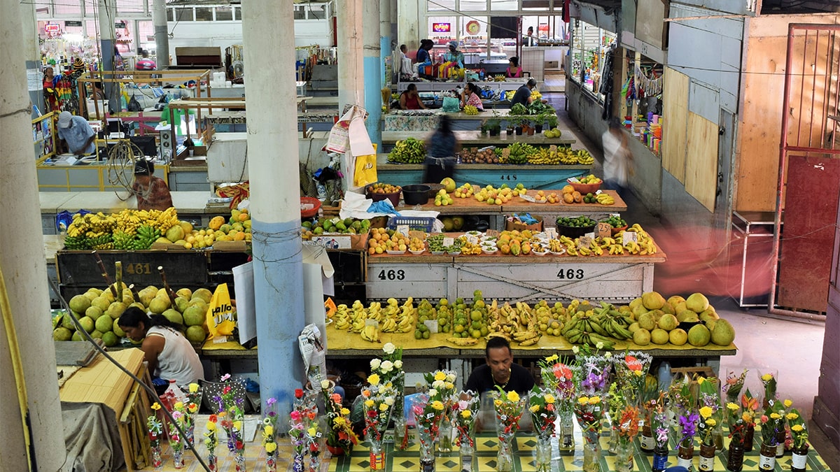 The central market in Paramaribo, Suriname