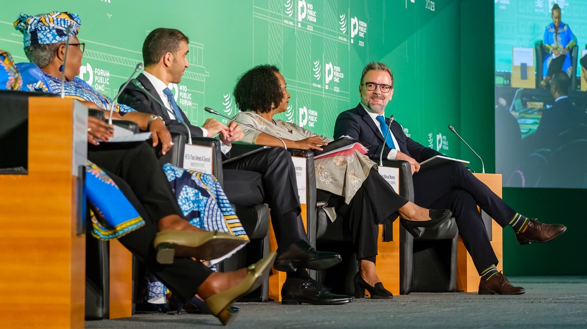 UNCTAD Deputy Secretary-General Pedro Manuel Moreno speaking at the WTO Public Forum 2023