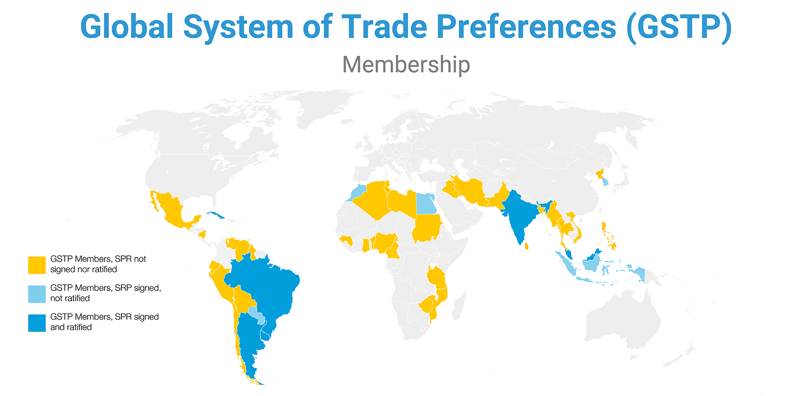 Global System of Trade Preferences: map of membership