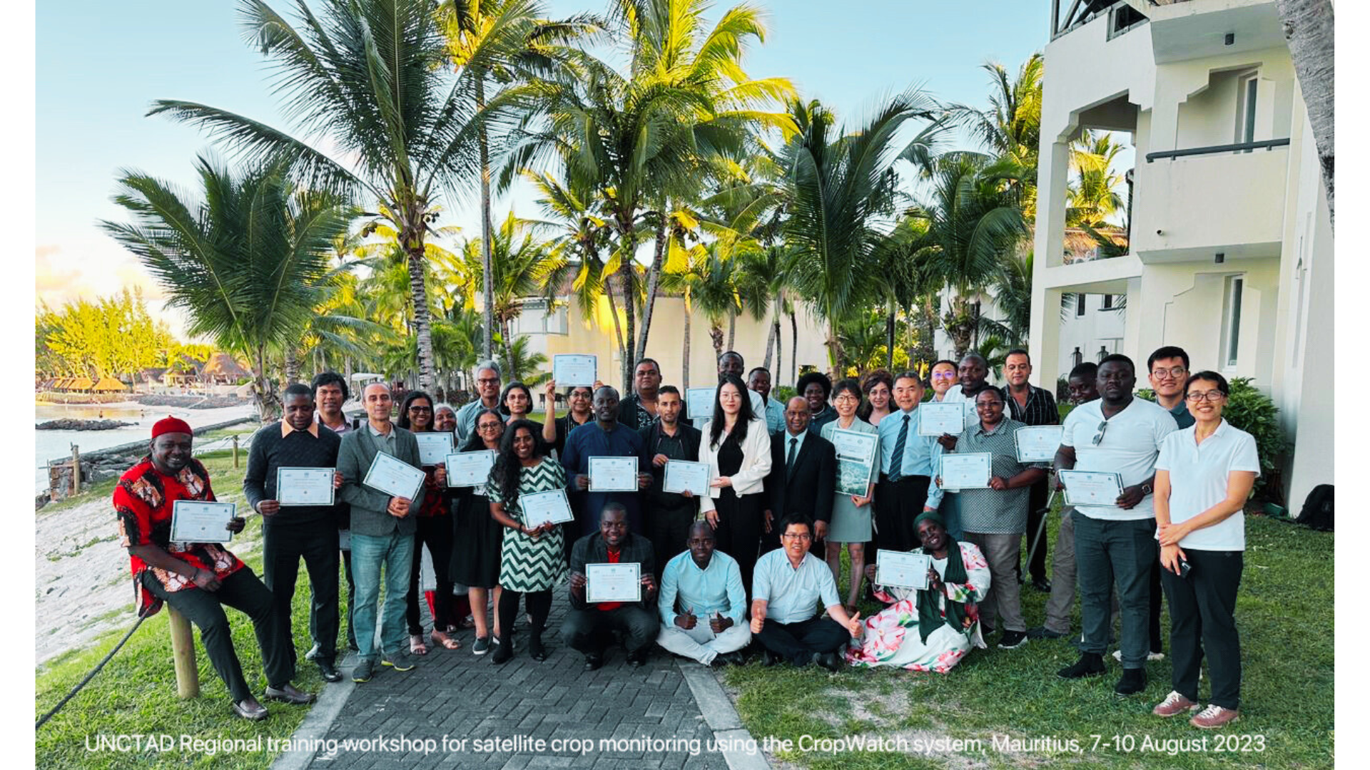 Regional training workshop for satellite crop monitoring using the CropWatch system, Mauritius, 7-10 August 2023