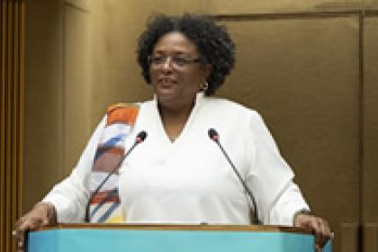 Barbados leader urges moral leadership to tackle climate crisis
