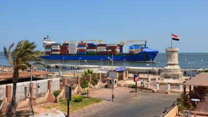 The Port of Said, Egypt.