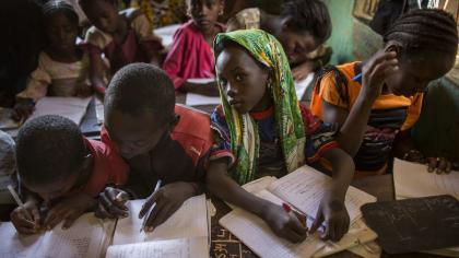 A classroom in Mali. Public debt risks diverting resources away from essential services like education in developing countries.