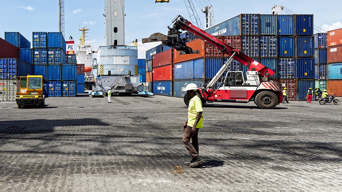 The port of Lomé, Togo