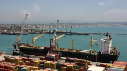 The port of Durres in Albania.